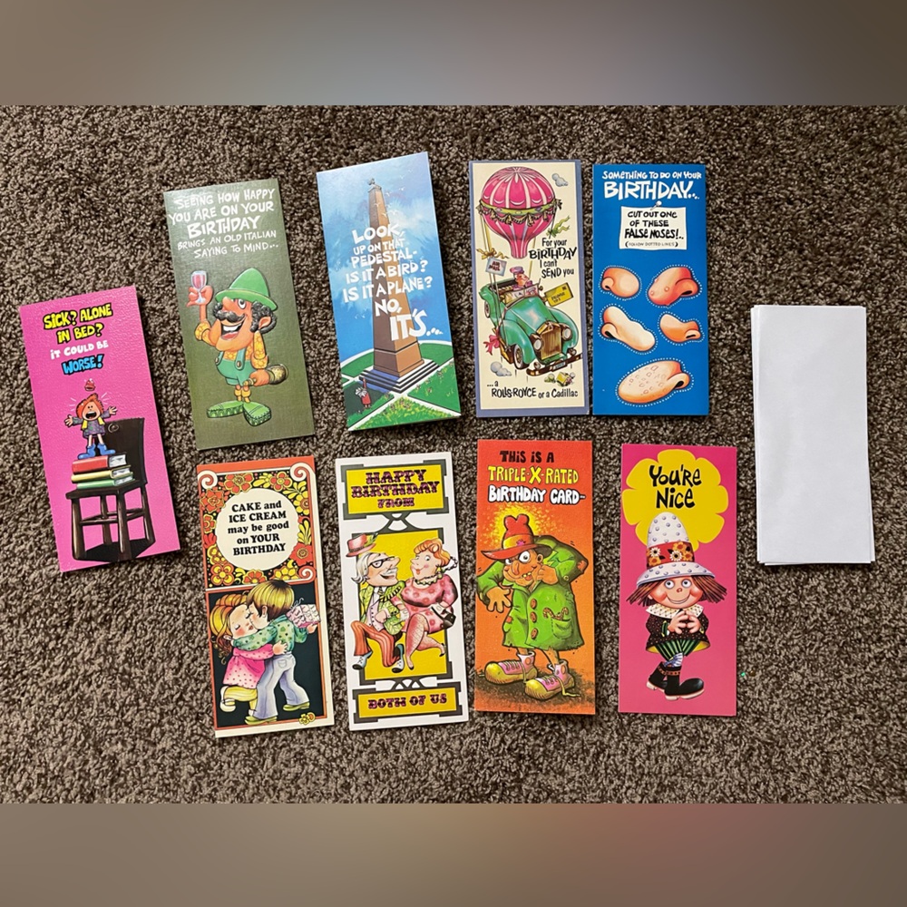 Vintage Greeting cards from the 1980’s  bundle  of nine USA Joli card co.